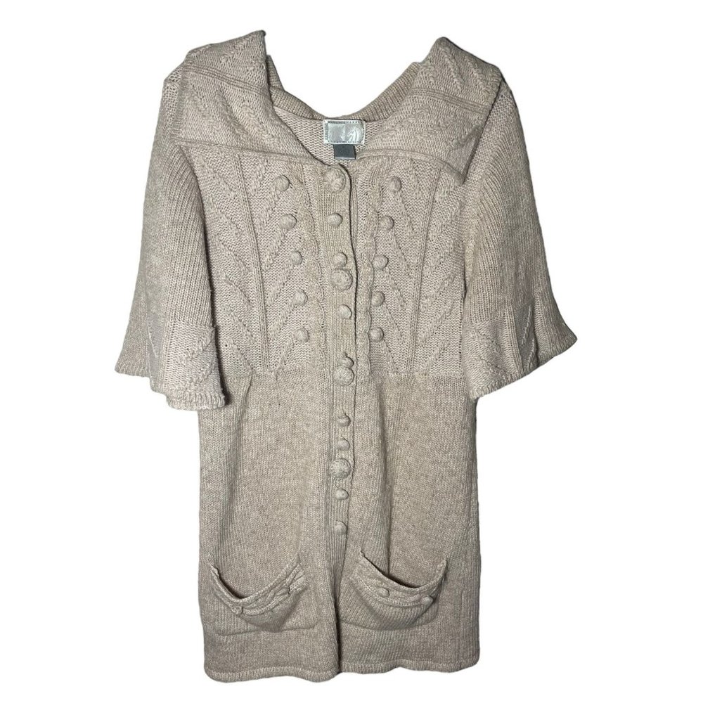 VTG Alberto Makali Cable Knit Long Cardigan
